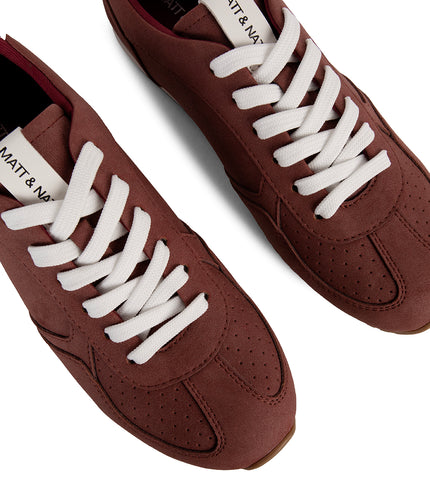 ZETTA Women's Vegan Sneakers | Color: Dull Red - variant::dullred