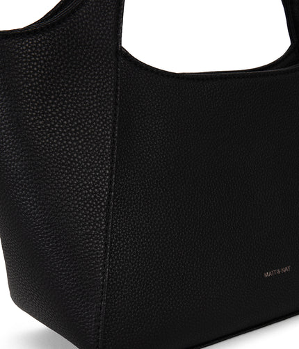 CHARLOT SM Vegan Tote Bag - Grain | Color: Black - variant::black