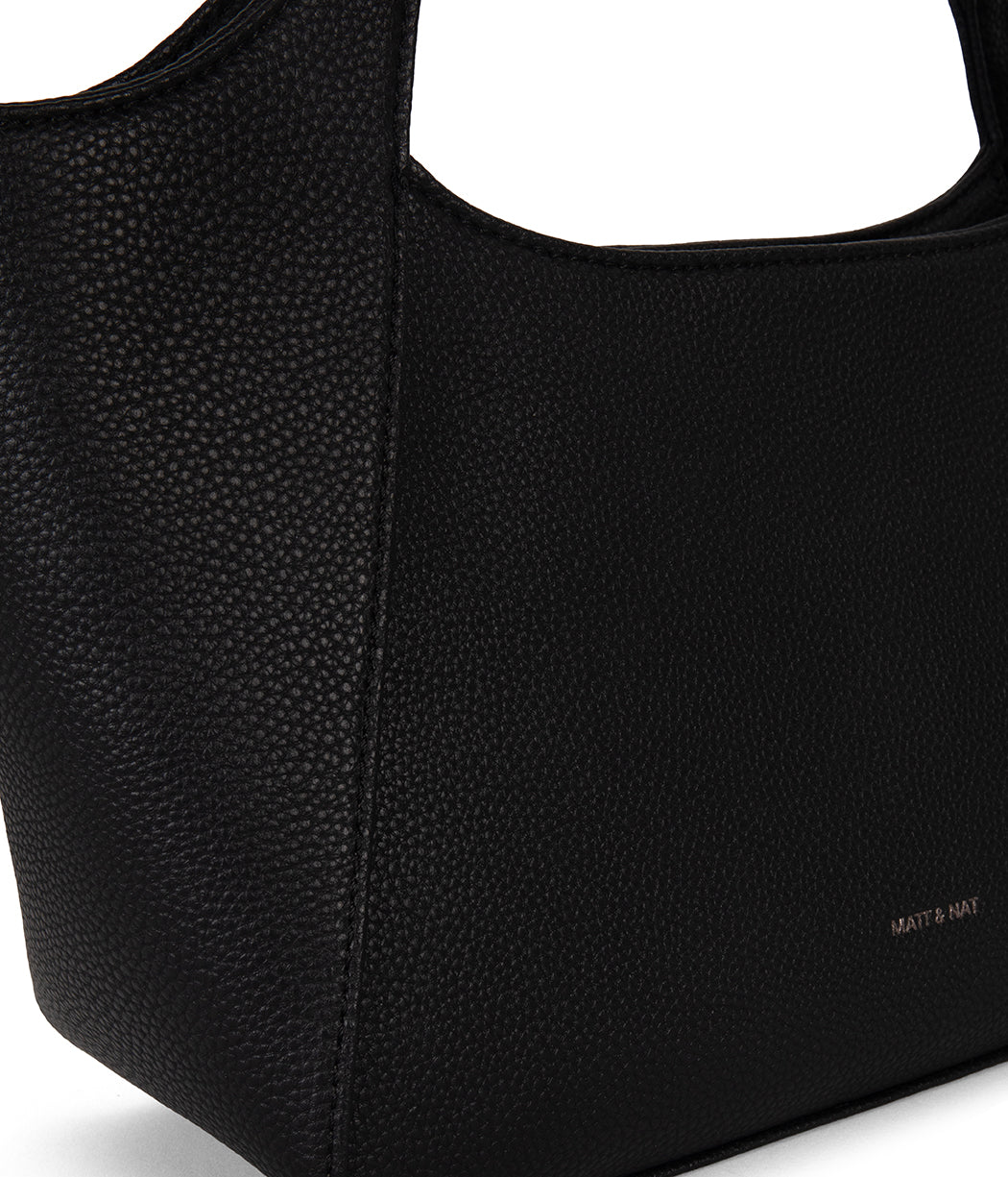 CHARLOT SM Vegan Tote Bag - Grain | Color: Black - variant::black