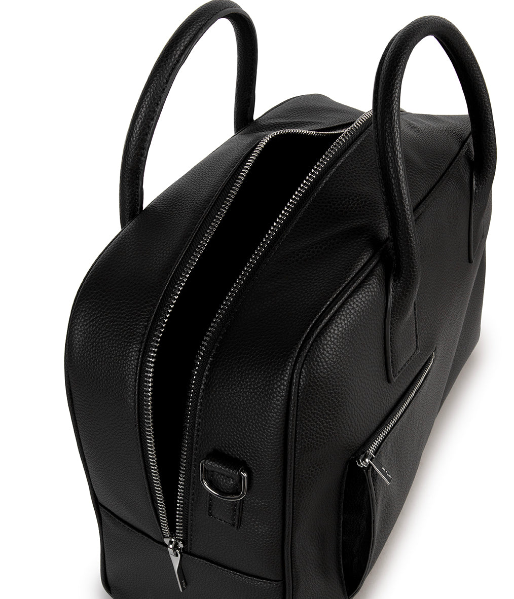 DENIS Vegan Weekender Bag - Grain | Color: Black - variant::black