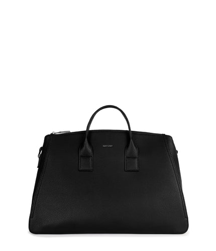 GIGI Vegan Weekender Bag - Grain | Color: Black - variant::black