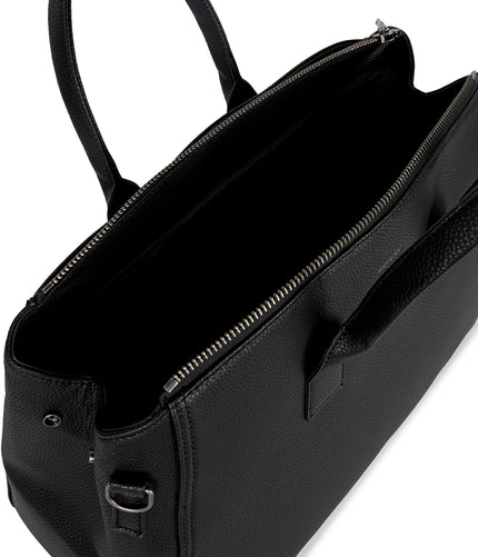 GIGI Vegan Weekender Bag - Grain | Color: Black - variant::black