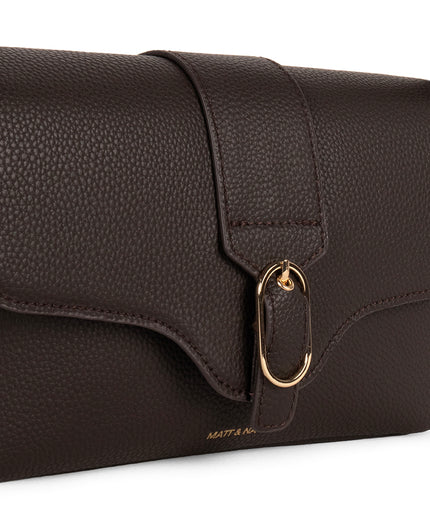 ISABELLE Vegan Shoulder Bag – Grain | Color: Fudge - variant::fudge