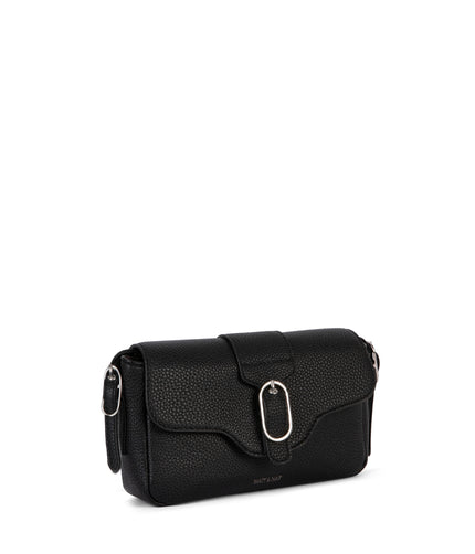 ISABELLE SM Vegan Crossbody Bag – Grain | Color: Black - variant::black