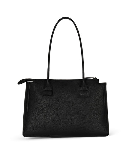 JORDI Vegan Tote Satchel – Grain | Color: Black - variant::black