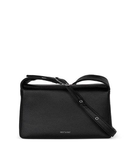 KERI Vegan Crossbody Bag – Grain | Color: Black - variant::black