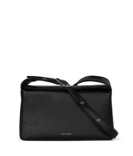 KERI Vegan Crossbody Bag – Grain | Color: Black - variant::black