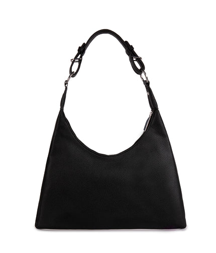 MORGAN Vegan Hobo Bag – Grain | Color: Black - variant::black