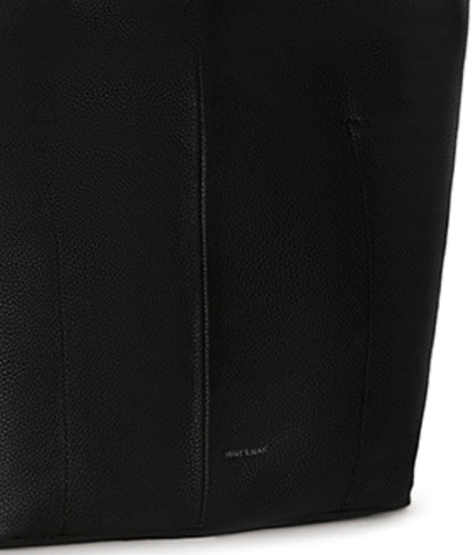 NATALIA Vegan Tote Bag – Grain | Color: Black - variant::black