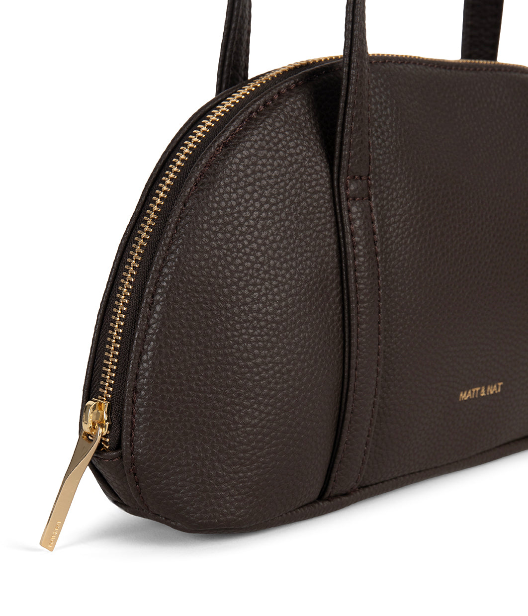 REA Vegan Satchel - Grain | Color: Fudge - variant::fudge