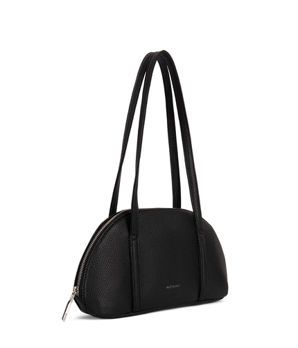 REA Vegan Satchel - Grain | Color: Black - variant::black