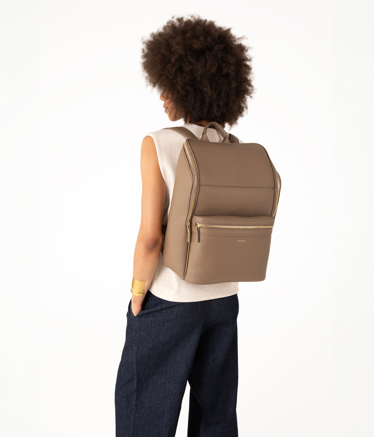 REMI Vegan Backpack - Grain | Color: Black - variant::black