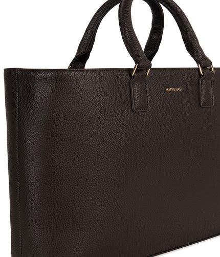 SEVYN Vegan Satchel - Grain | Color: Fudge - variant::fudge