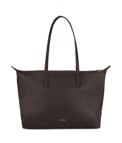 ABBI Vegan Tote Bag - Grain | Color: Fudge - variant::fudge