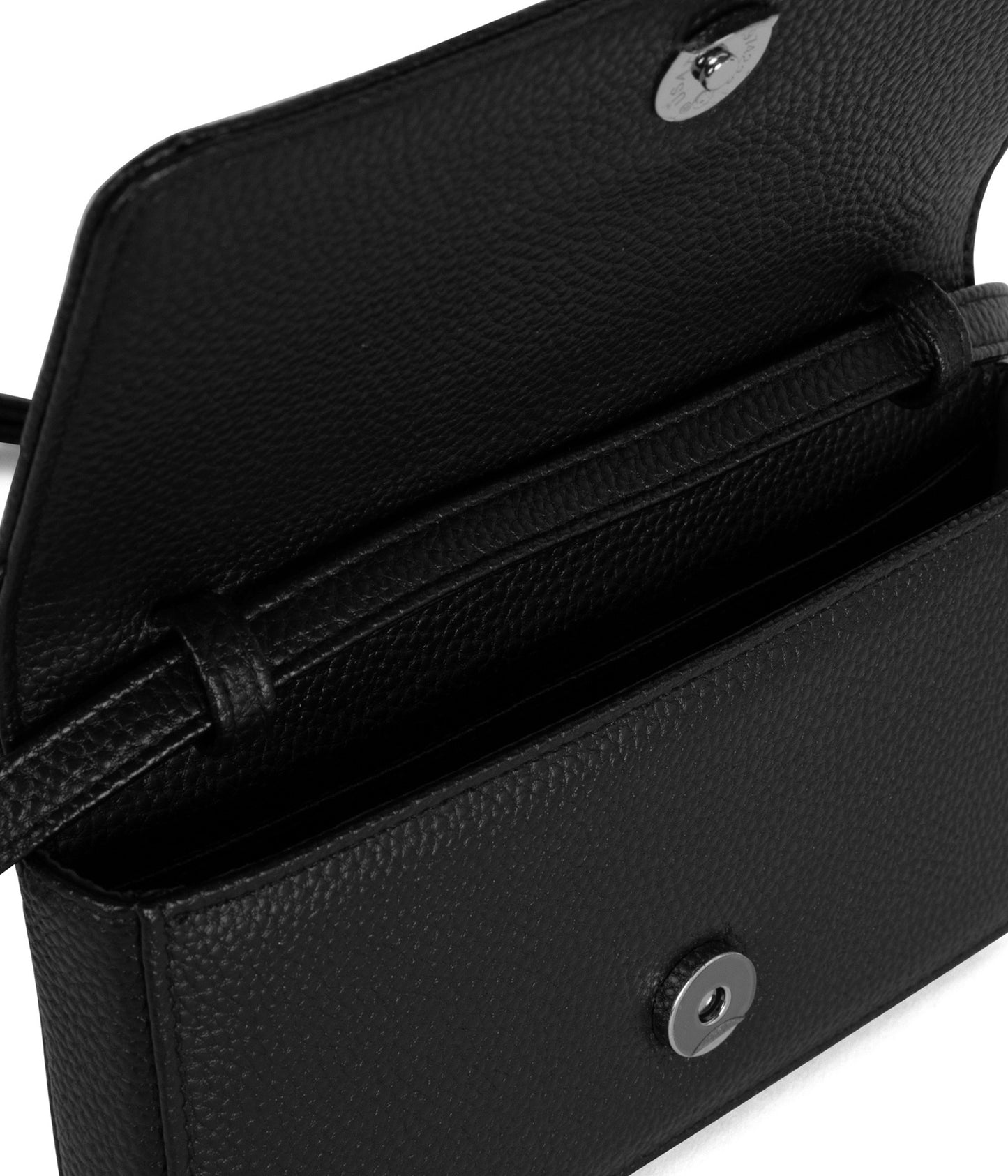 ERIN Vegan Crossbody Bag - Grain | Color: Black - variant::black