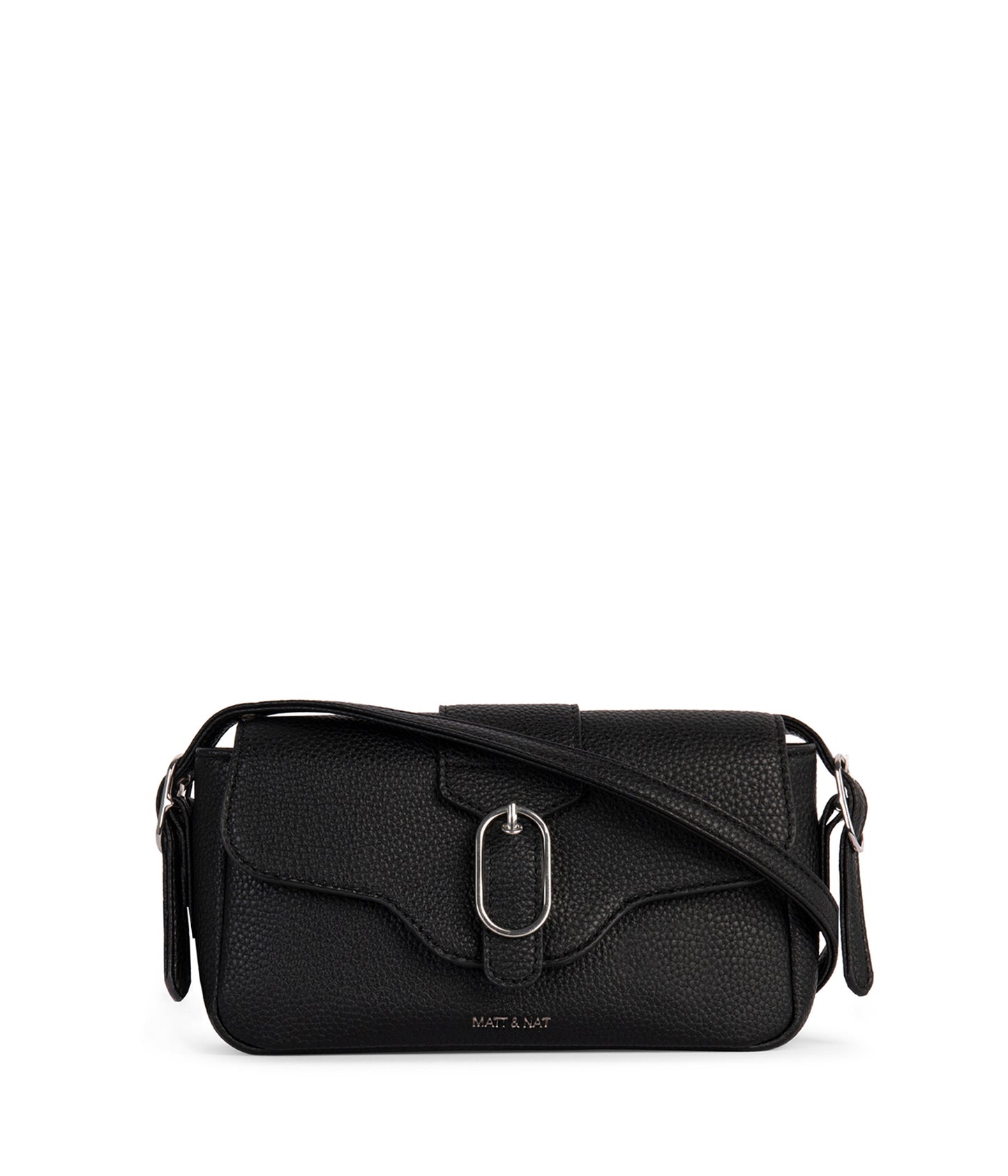 ISABELLE SM Vegan Crossbody Bag – Grain | Color: Black - variant::black