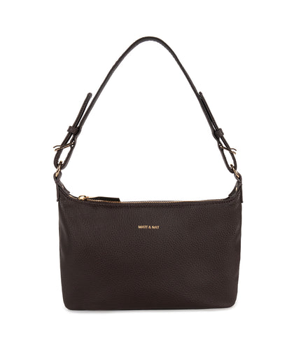JINA Vegan Shoulder Bag - Grain | Color: Fudge - variant::fudge