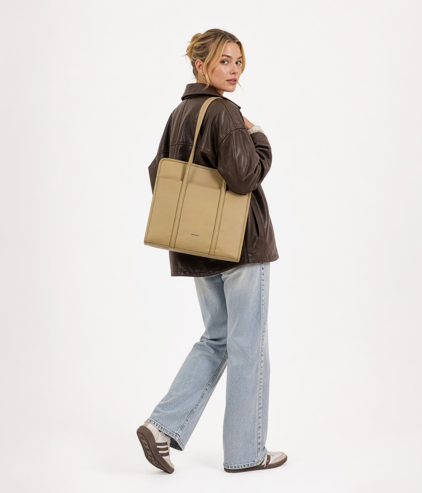 LUSIK Vegan Tote Bag – Grain | Color: Black - variant::black