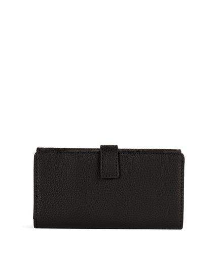 MAIRI Vegan Wallet - Grain | Color: Black - variant::black