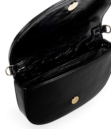 SHAAN Vegan Crossbody Bag - Groove | Color: Black - variant::black