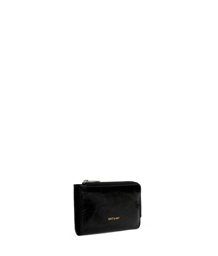 TIBET Folded Vegan Wallet - Groove | Color: Black - variant::black