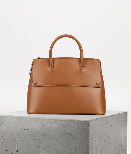 SILVA Vegan Satchel - UPPEAL™ | Color: Nutty - variant::nutty