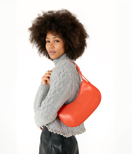 MARI Vegan Shoulder Bag - Theme | Color: Rust - variant::rust