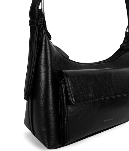 BEL Vegan Shoulder Bag - Theme | Color: Black - variant::black