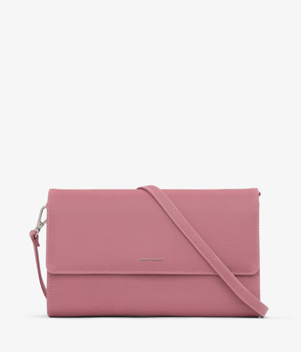 DREWLG Large Vegan Crossbody Bag - Vintage | Color: Pink - variant::berry
