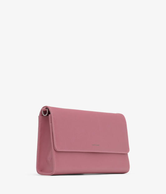 DREWLG Large Vegan Crossbody Bag - Vintage | Color: Pink - variant::berry