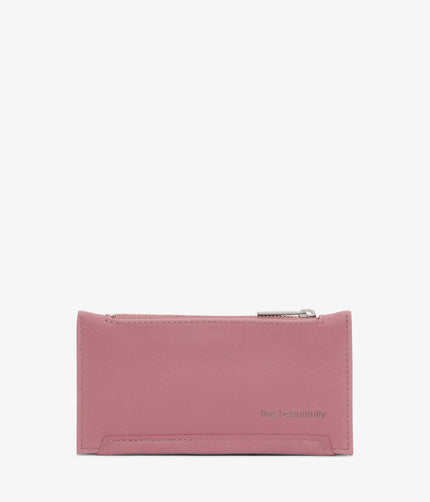 JESSE Slim Vegan Wallet - Vintage | Color: Pink - variant::berry