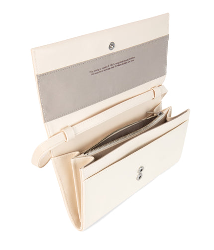 LETTE Vegan Wallet Crossbody Bag - Arbor | Color: White, Beige - variant::macadamia