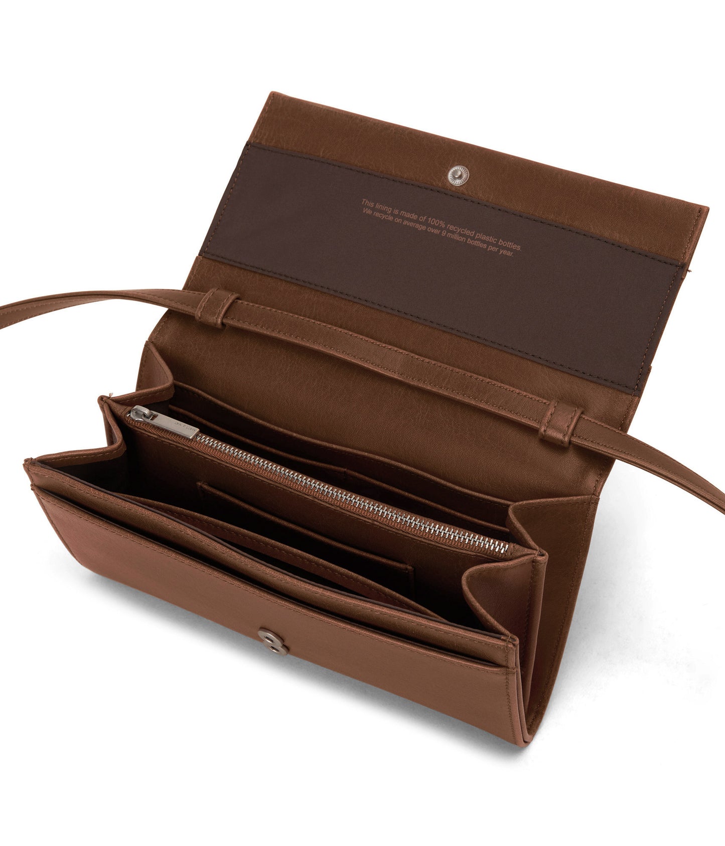 LETTE Vegan Wallet Crossbody Bag - Arbor | Color: Brown - variant::pecan