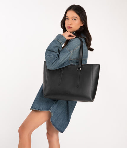 EMEL Vegan Tote Bag - Arbor | Color: Black - variant::black
