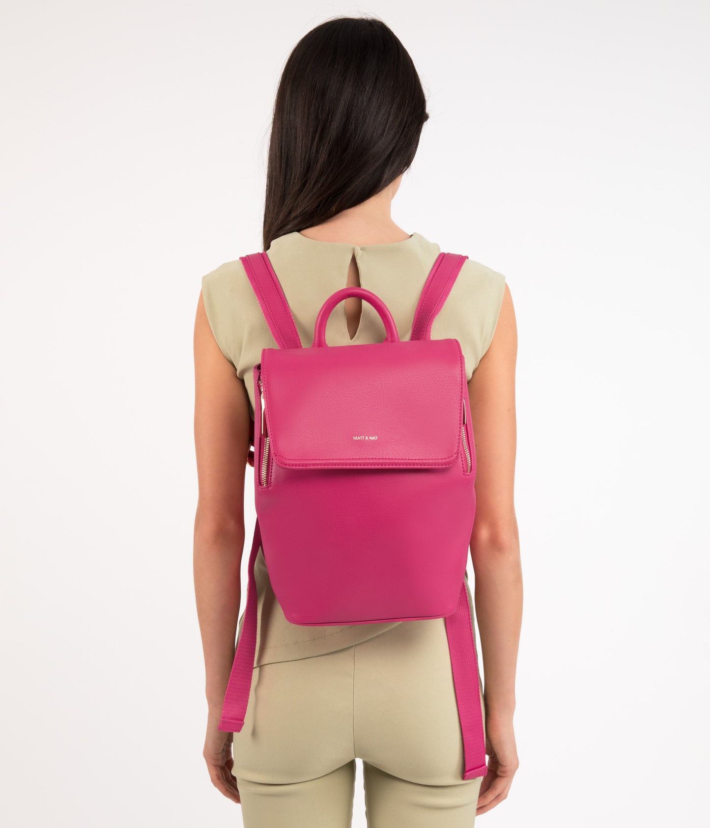 FABI MINI Vegan Backpack - Arbor | Color: Pink - variant::dragonfruit