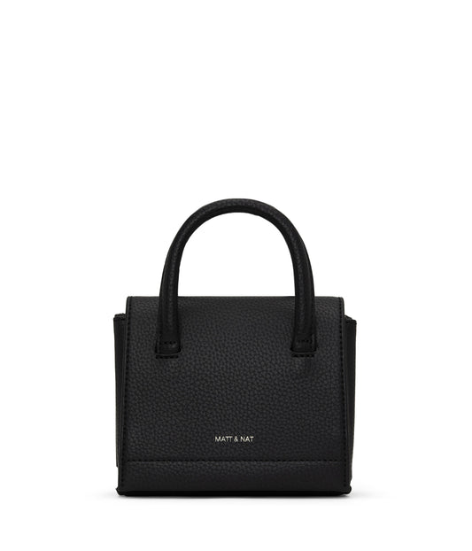 ADEL MICRO Vegan Satchel - Purity | Color: Black - variant::black