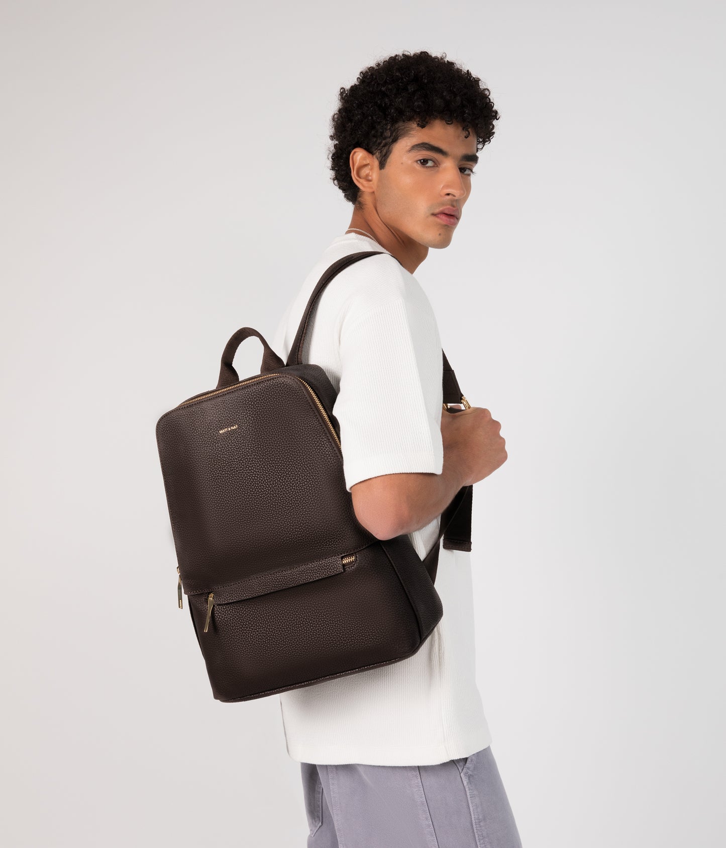 ELISE Vegan Backpack - Purity | Color: Brown - variant::truffle