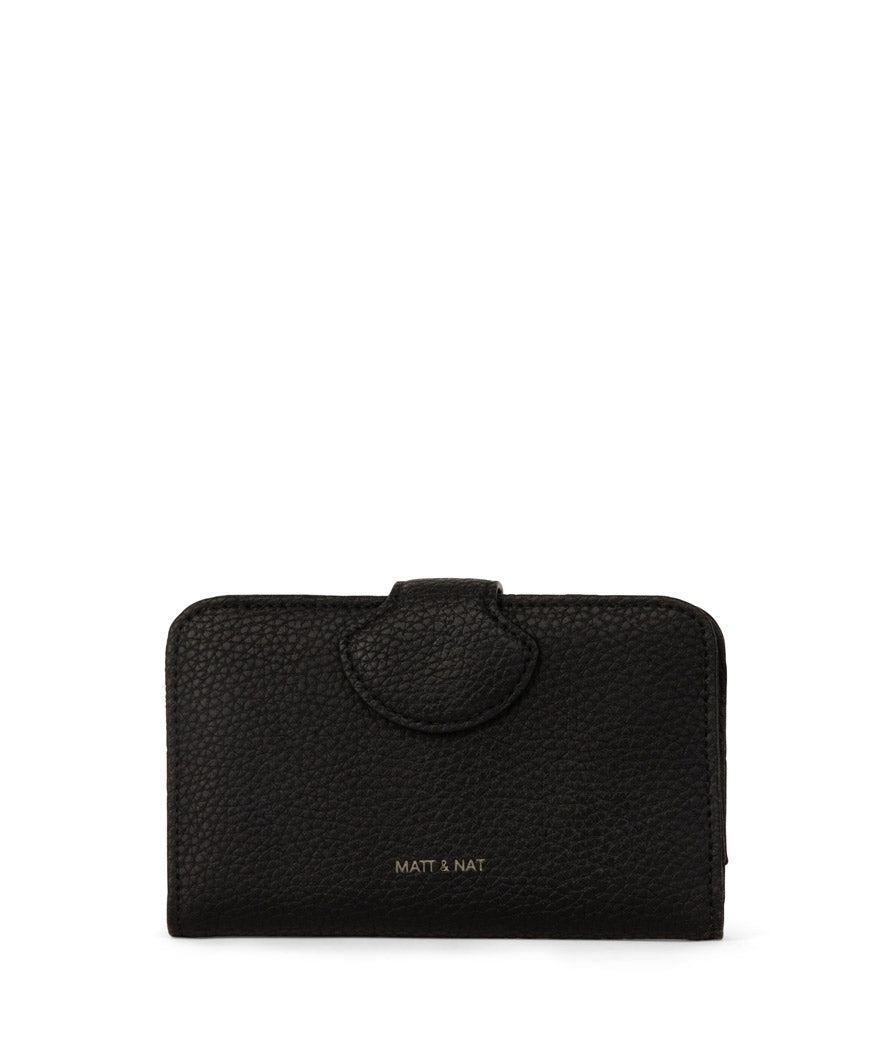 FLOATSM Small Vegan Wallet - Purity | Color: Black - variant::black