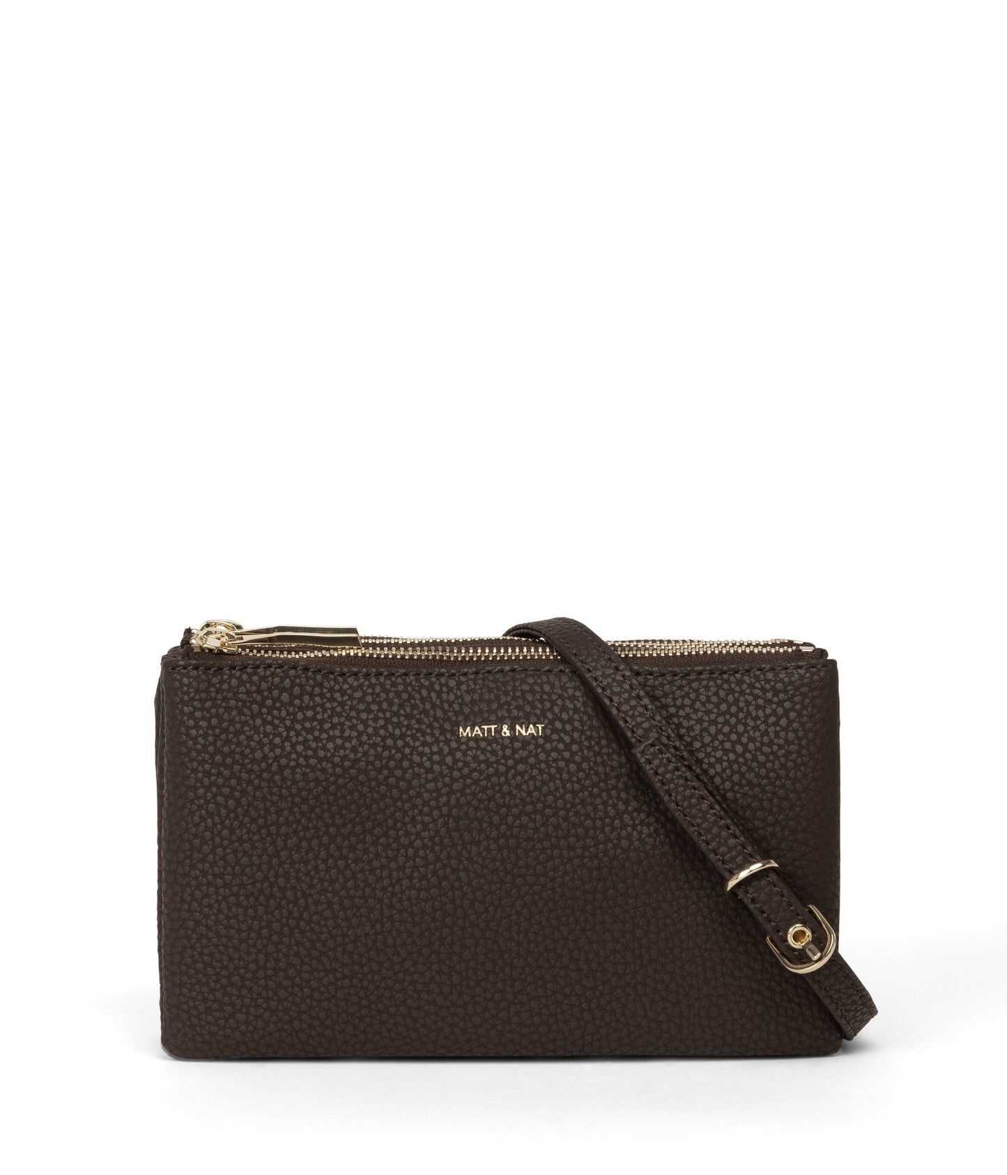 TRIPLET Vegan Crossbody Bag - Purity | Color: Brown - variant::truffle