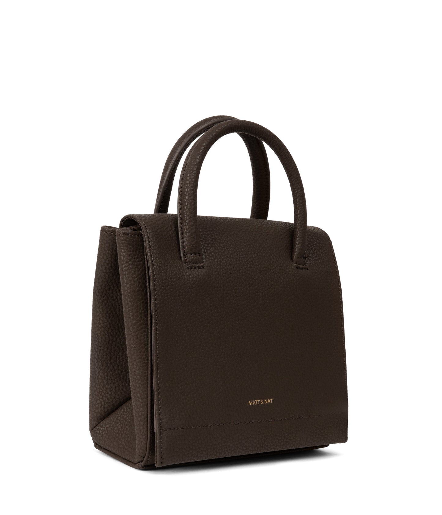 ADELSM Small Vegan Satchel - Purity | Color: Brown - variant::truffle