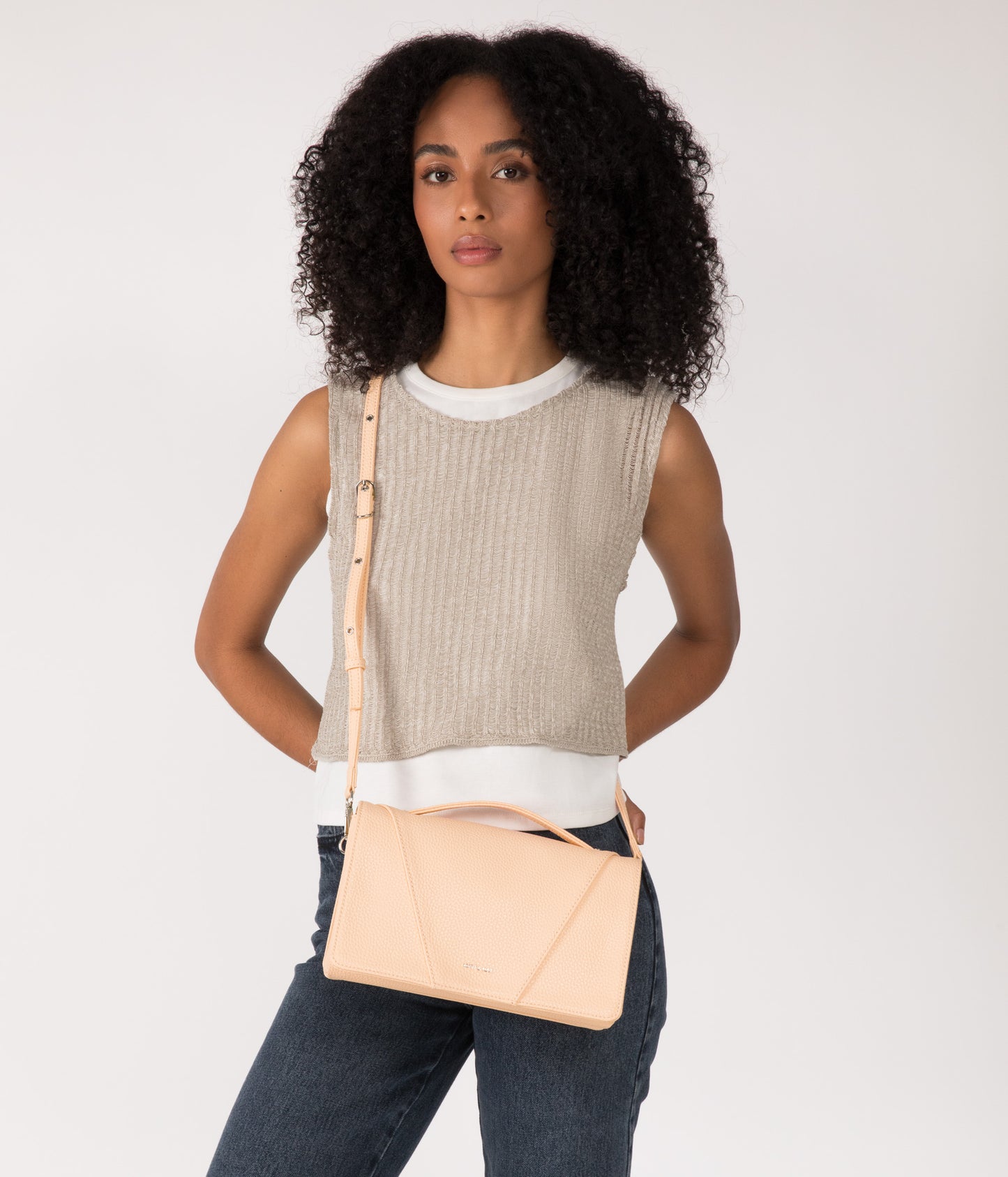 RENEE Vegan Crossbody Bag - Purity | Color: Pink - variant::doll