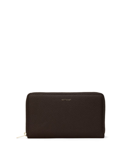 TRIP Vegan Travel Wallet - Purity | Color: Brown - variant::truffle
