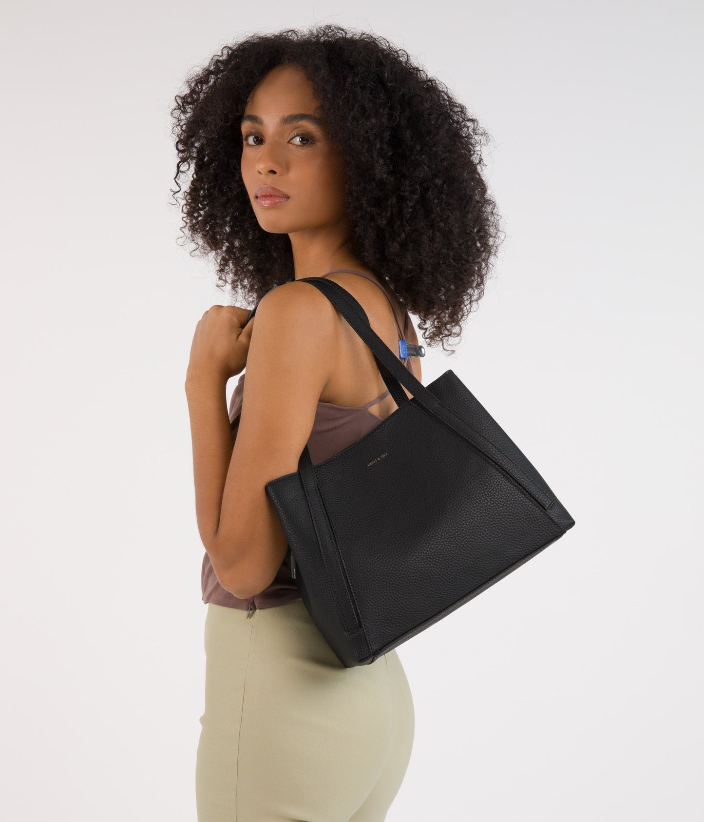 ZOEY Vegan Tote Bag - Purity | Color: Black - variant::black