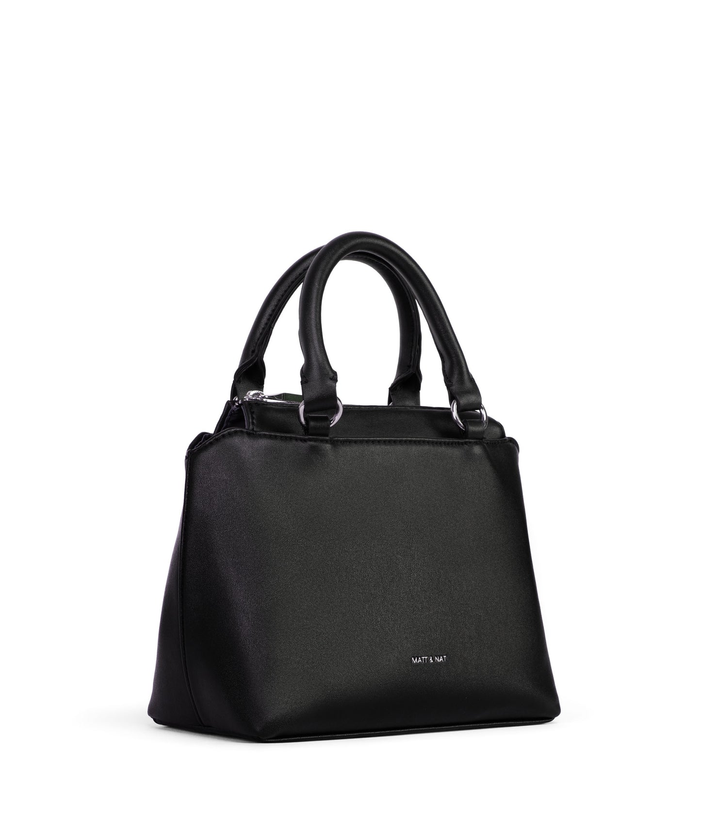 ATHENA Small Vegan Satchel - Sol | Color: Black - variant::black