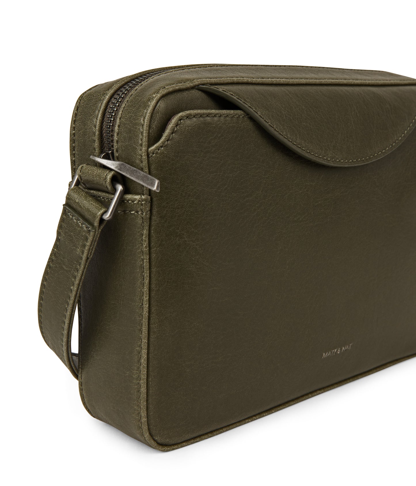 BRIDGE Vegan Crossbody Bag - Vintage | Color: Green - variant::olive