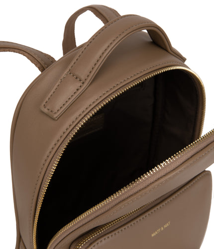CAROSM Small Vegan Backpack - Sol | Color: Brown - variant::twig