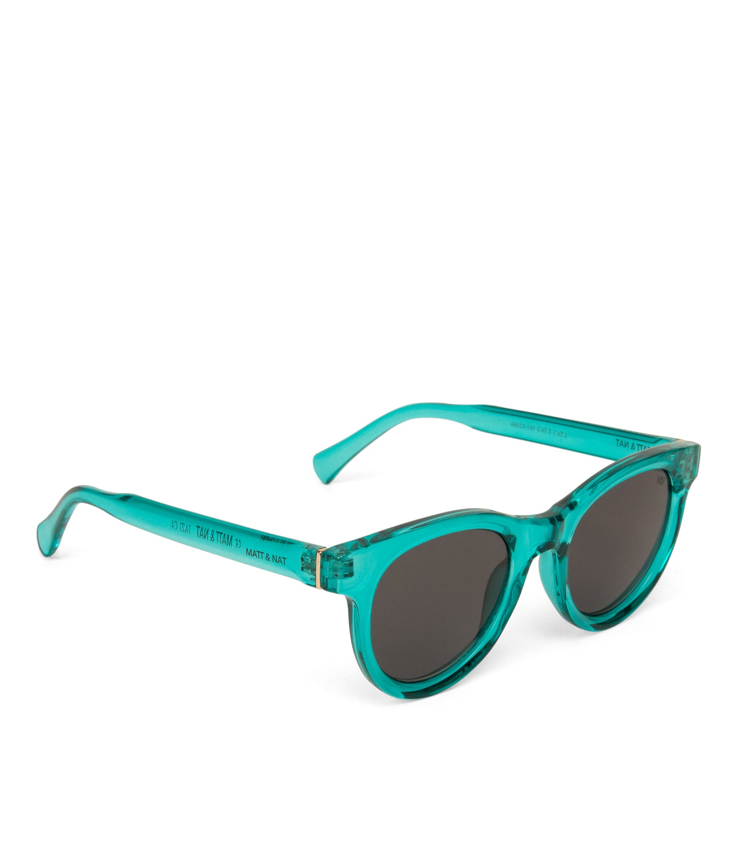 JAZI-2 Recycled Round Sunglasses | Color: Green, Grey - variant::teal