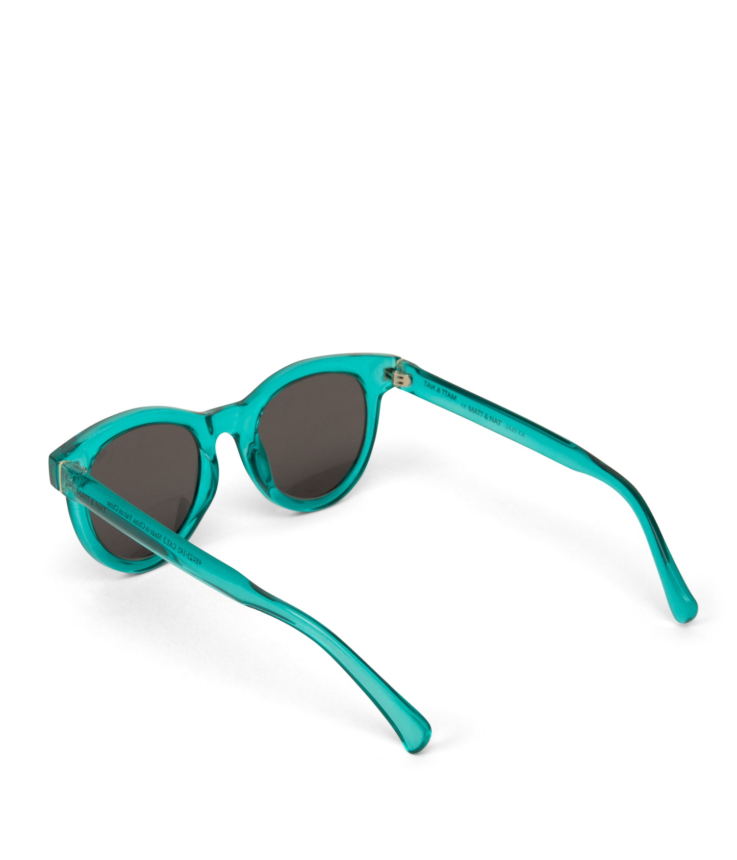 JAZI-2 Recycled Round Sunglasses | Color: Green, Grey - variant::teal