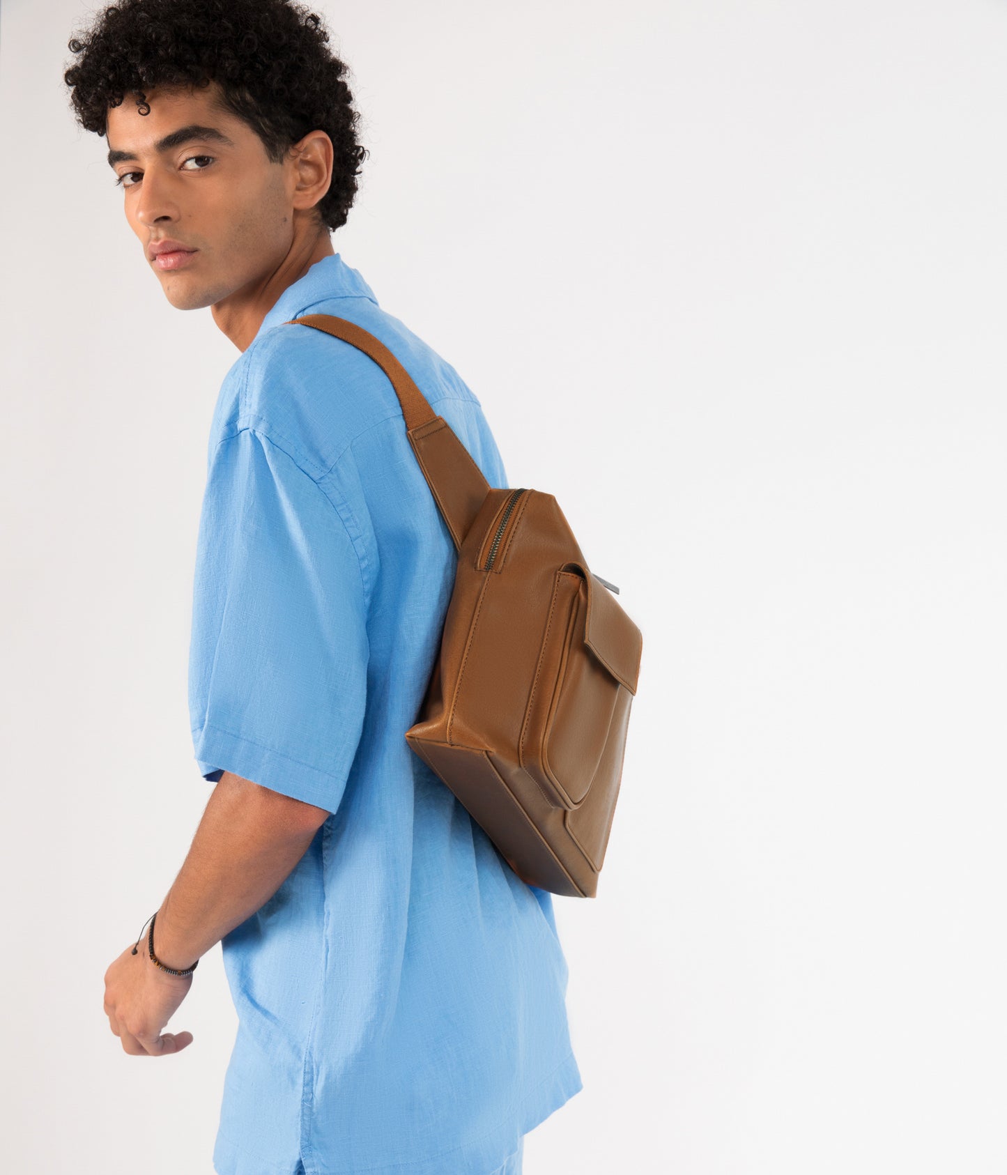 TREY Vegan Sling Bag - Vintage | Color: Brown - variant::chili