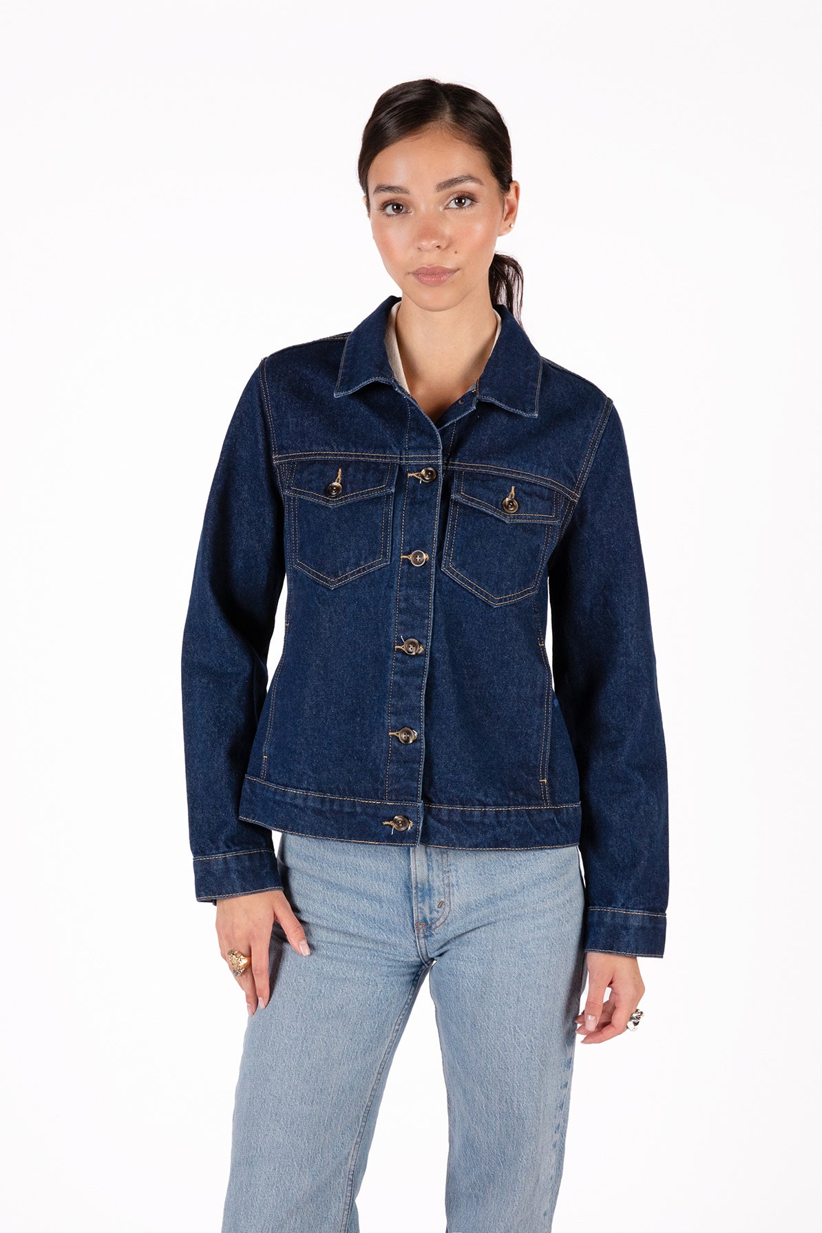 CORIO Women's Vegan Jacket | Color: Dark blue - variant::dark blue